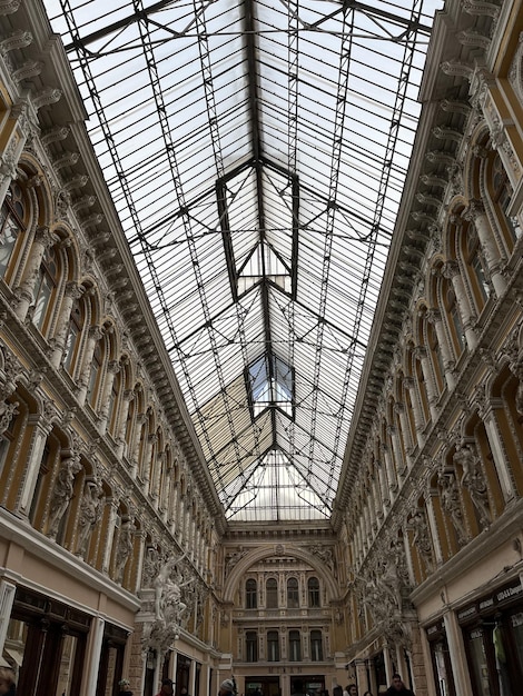 A large glass roof in the Odessa building