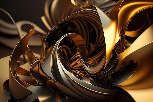 A large gold and black background with a large number of gold and black objects.