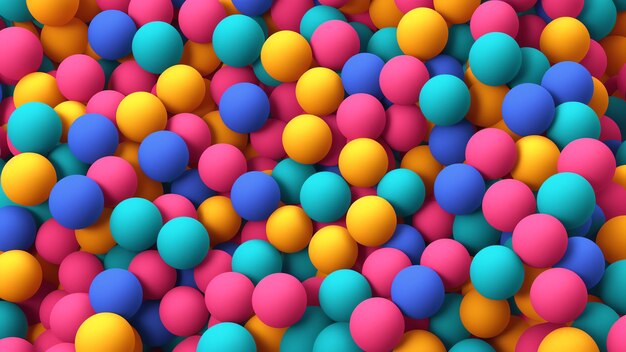 Photo a large group of colorful balls