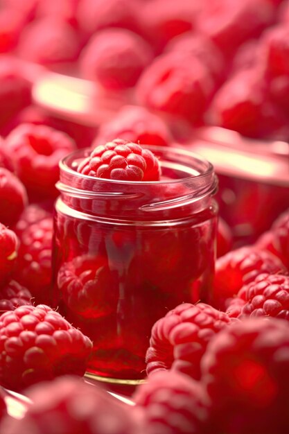 Large group of freshly picked raspberries