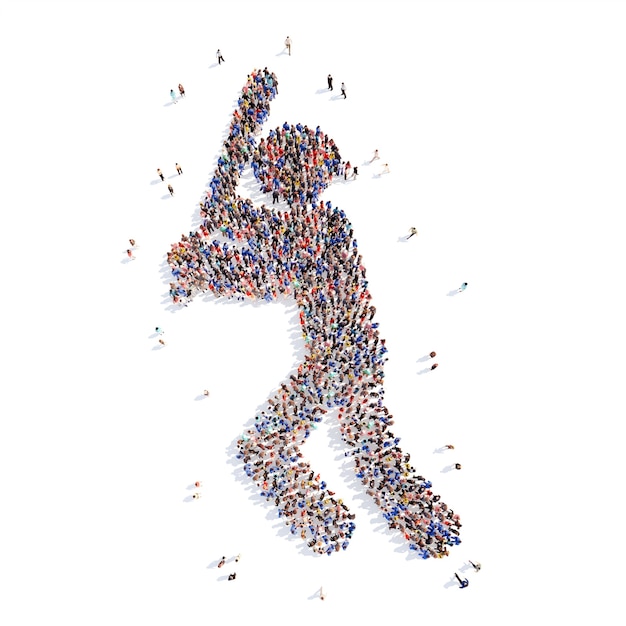 Photo a large group of men in uniform baseball player isolated