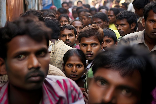 Large Group of People Standing in a Crowd at a Social Event