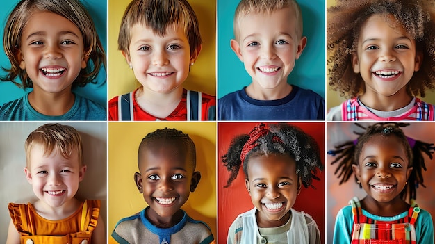 large group of smiling people composite portrait image gathered together reaching out each other 4g 5g connection contacting multiracial society