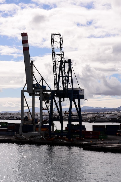 Large harbor cranes