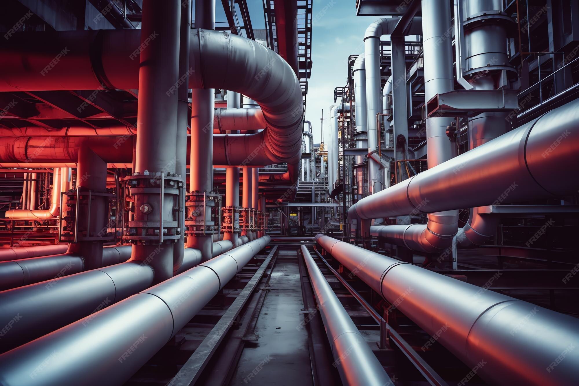 a-large-industrial-factory-with-many-pipes-and-the-word-gas-on-it