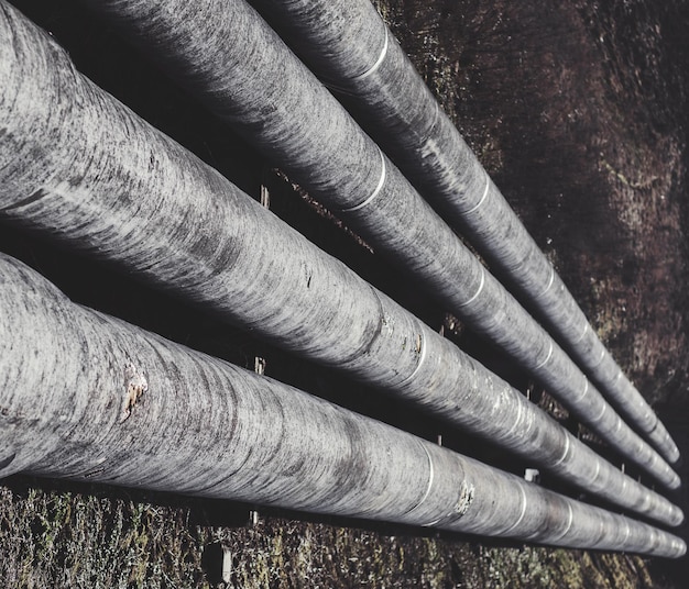 Large industrial pipes