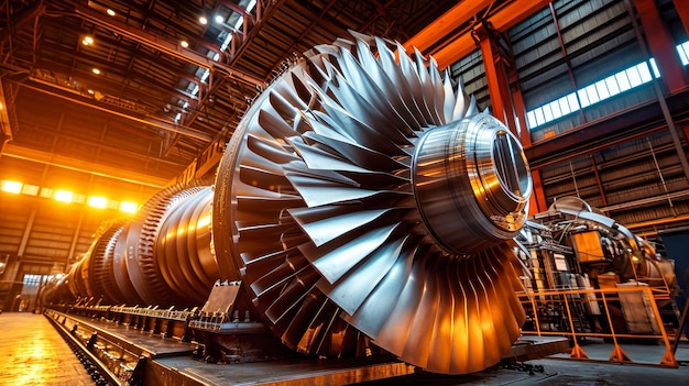 Large Jet Engine Inside Hangar