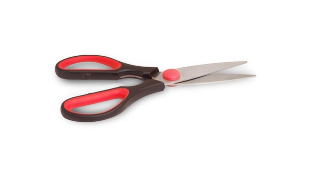 Large kitchen scissors isolated