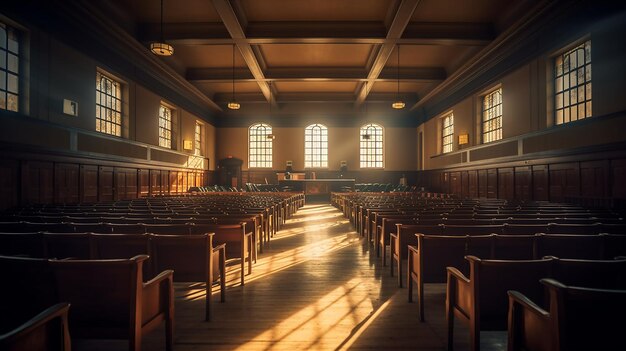 Large lecture hall students schoolchildren university windows