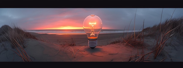サンディビーチの大きな電球