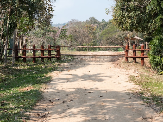 Large log fence.