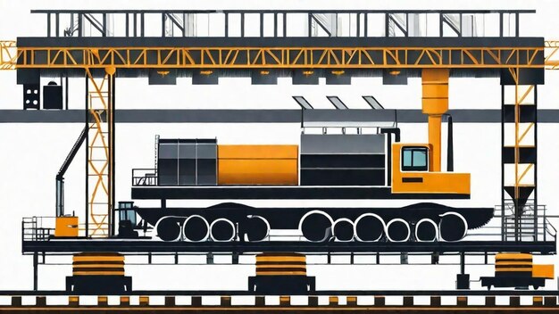 Photo large machinery at an industrial plant