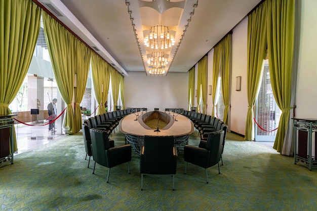 The large meeting room of the Independence Palace or Reunification Palace in Ho Chi Minh