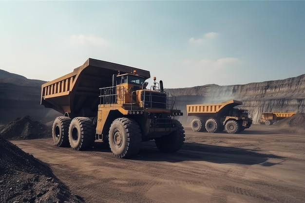 Large mine truck at work