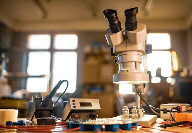 Large modern electron microscope