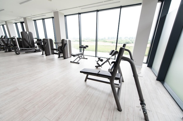 Large Modern Gym With Workout Equipment