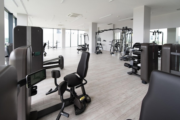 Large Modern Gym With Workout Equipment