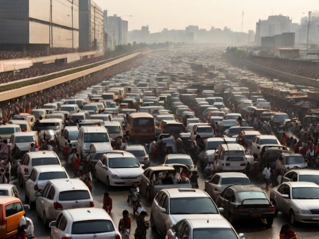 Foto un gran numero di macchine sono parcheggiate sul lato della strada