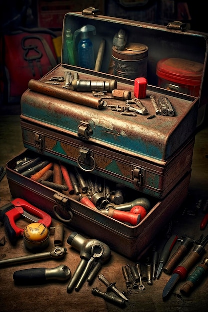 A large old toolbox