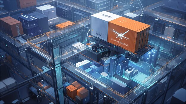 Photo a large orange box with the word flight on it