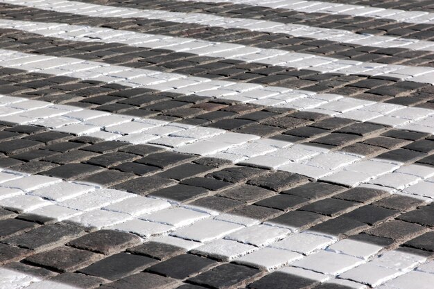 Large pedestrian crossing on the pavement