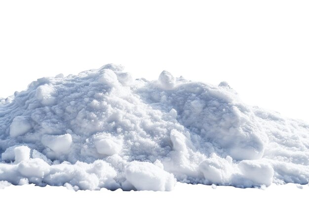 Photo large pile of snow isolated on white