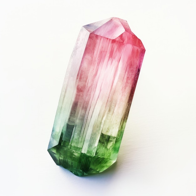 Photo a large pink green and red marble with the word quartz on it