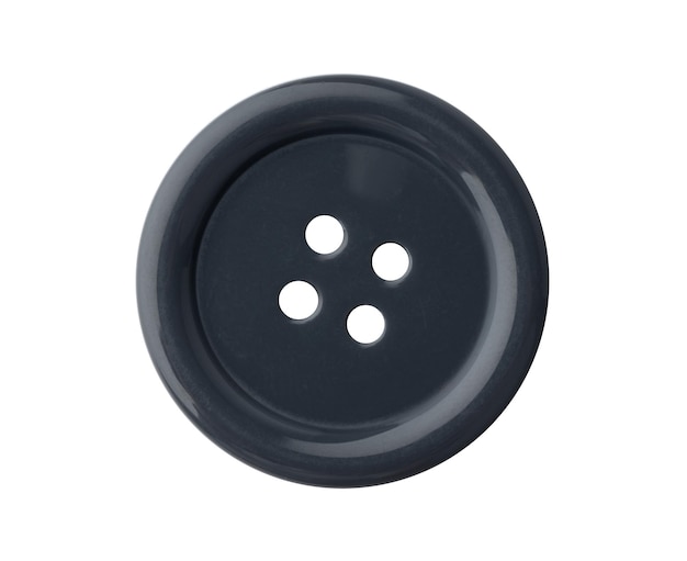 Large plastic clothes button isolated on white background