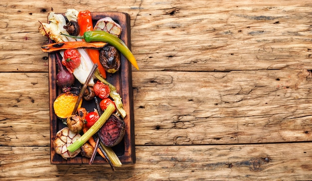 Large portion grilled vegetables