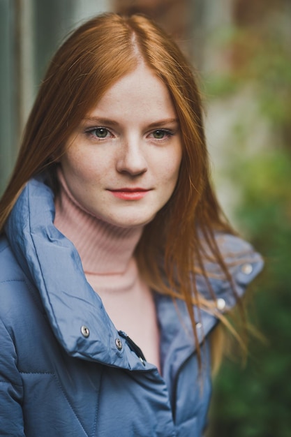 A large portrait of a redhaired girl 2738