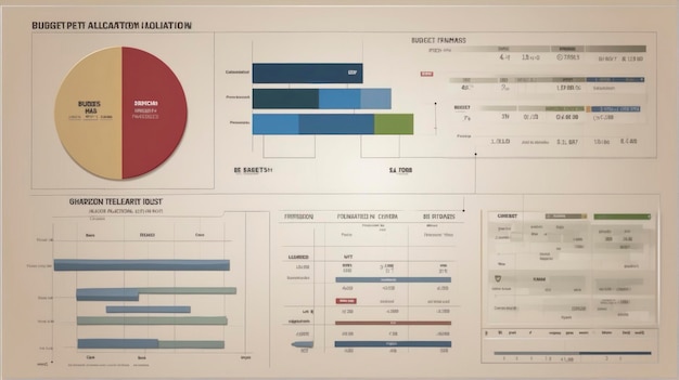 a large poster with a bunch of different graphs on its side