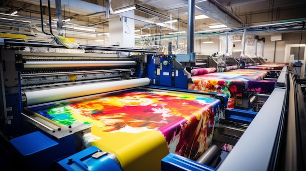 A large printing machine dominates a vast room ready to produce countless creations