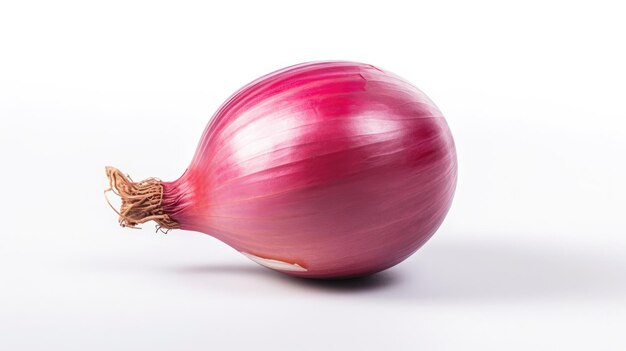 A large purple onion on a white background