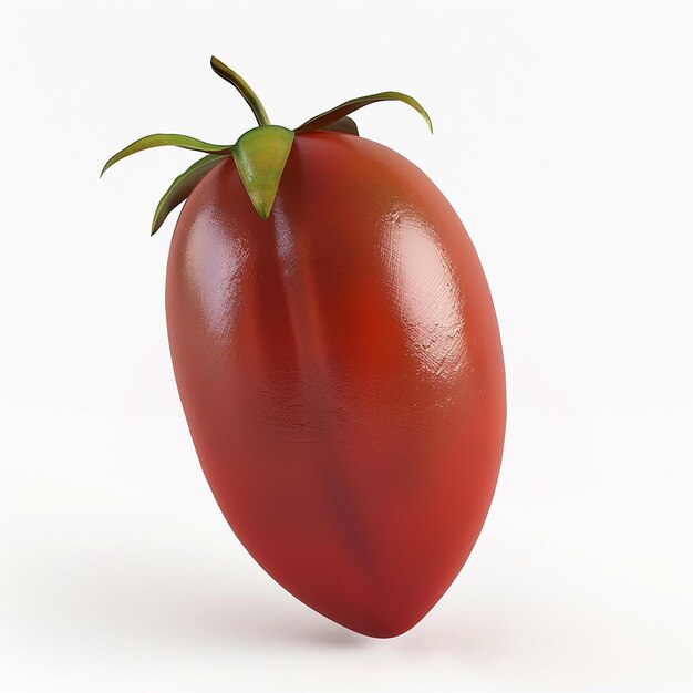 Photo a large red tomato is on a white background