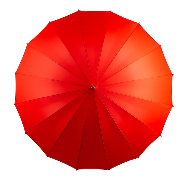 Large red umbrellacane isolate on a white background