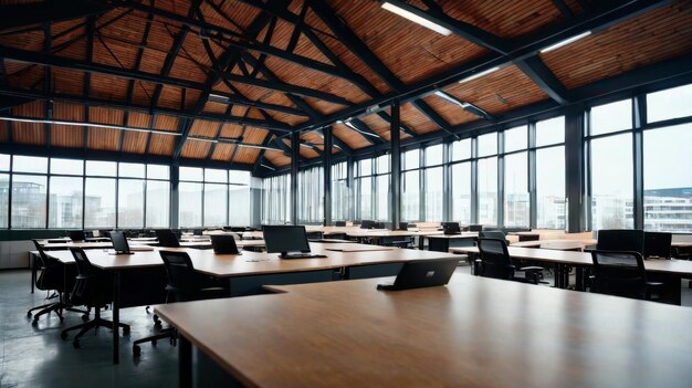 Large Room With Tables and Chairs