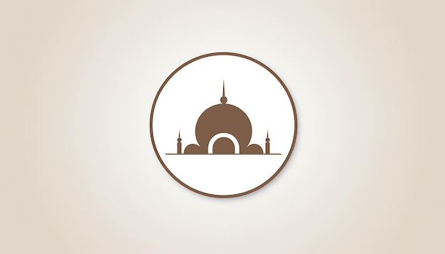 large round logo simplistic muslim