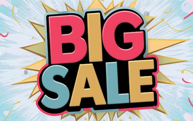 Photo a large sale sign that says big sale