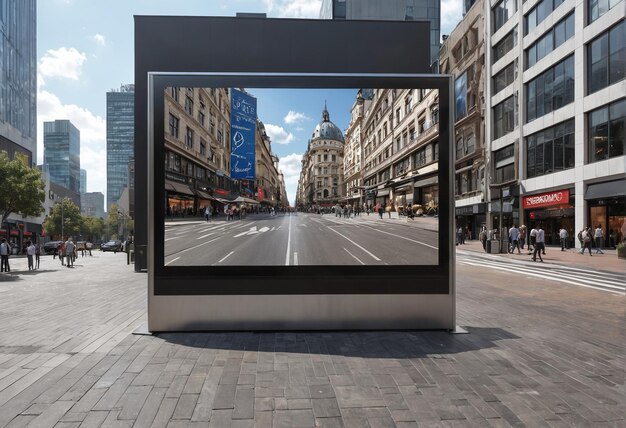 a large screen on the ground