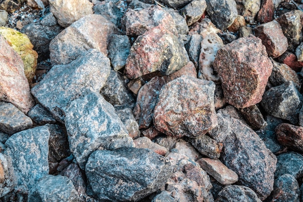 Large sharp gray stones