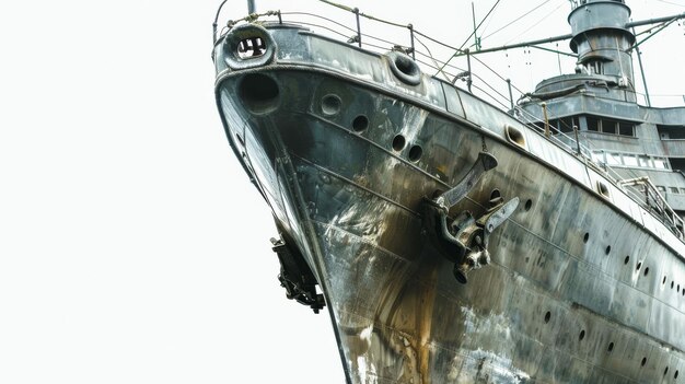 Large Ship Docked in Water