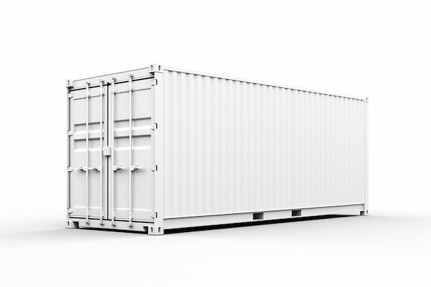 A large shipping container with a white background.