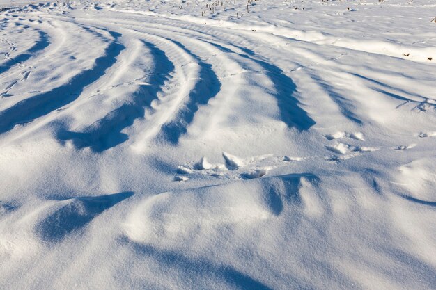 降雪や吹雪の後の大きな雪の吹きだまり、寒い気候と雪の形での降水量の多い冬の季節