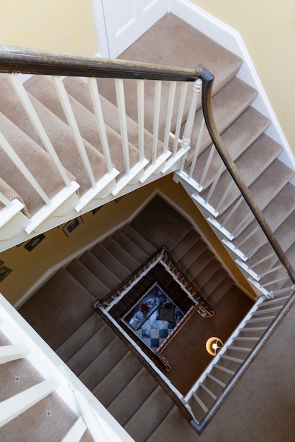 Large staircase in a house in Bristol on May 14, 2019