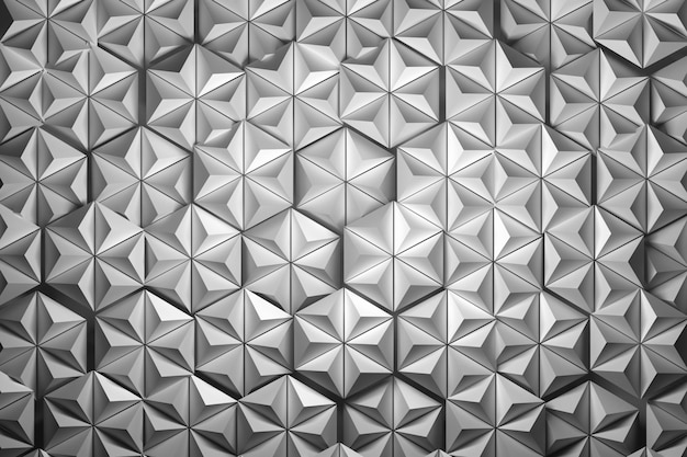 Large textured hexagons made of pyramids. Randomly arranged hexagons. 