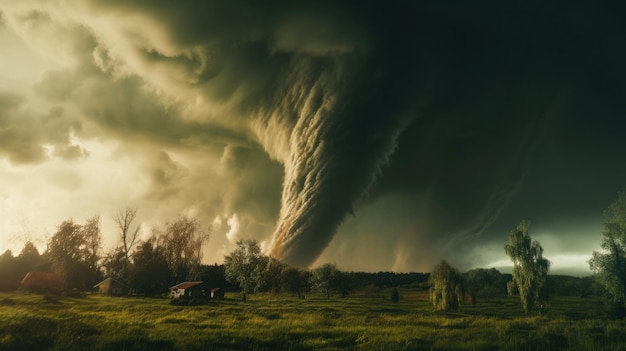 Foto un grande vicolo di tornado tornado