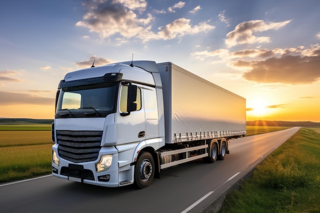 Large truck on highway