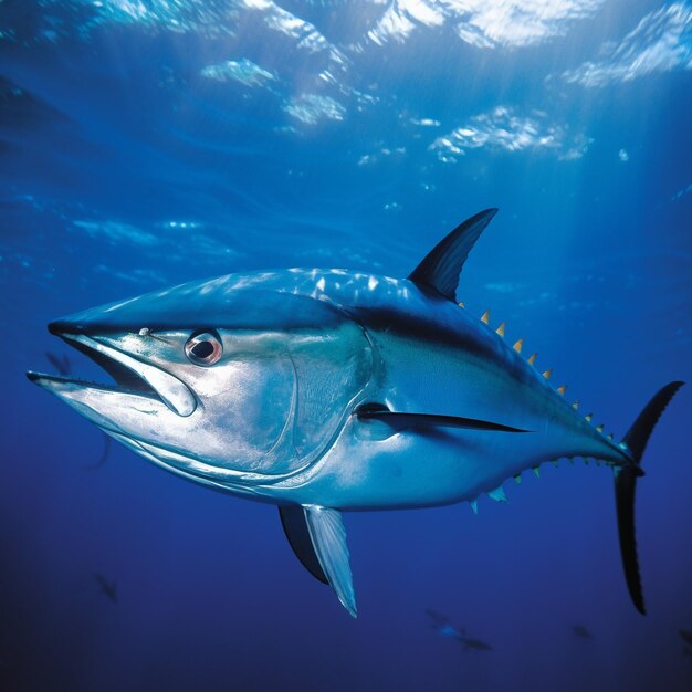 Photo a large tuna in the sea