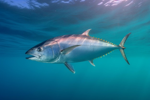 A large tuna in the sea