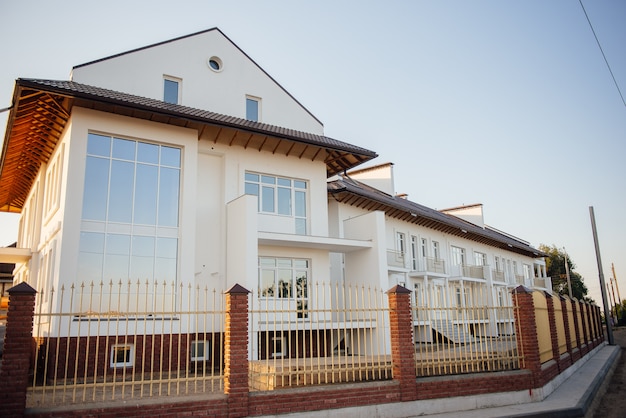 Large two-storey white country house